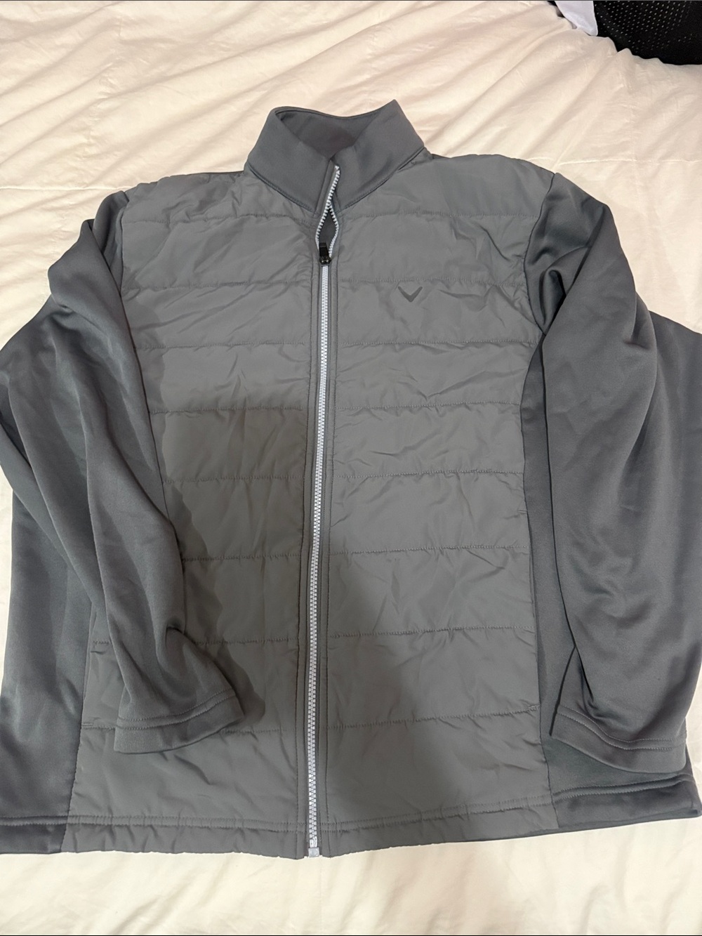 Callaway Gray Quilted Performance Full-Zip Jacket